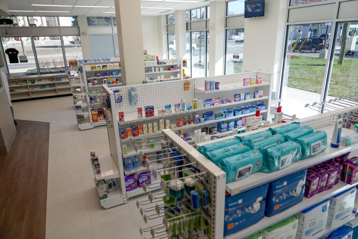 A view of the stocked shelves at the newly opened Altev Community Pharmacy in Avondale.