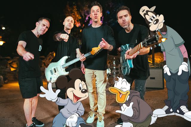<p>Disney</p> Simple Plan, Mickey Mouse, Donald Duck and Goofy