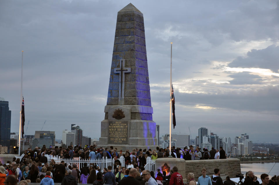 Record crowds are tipped to attend the main dawn service in Perth. Source: AAP