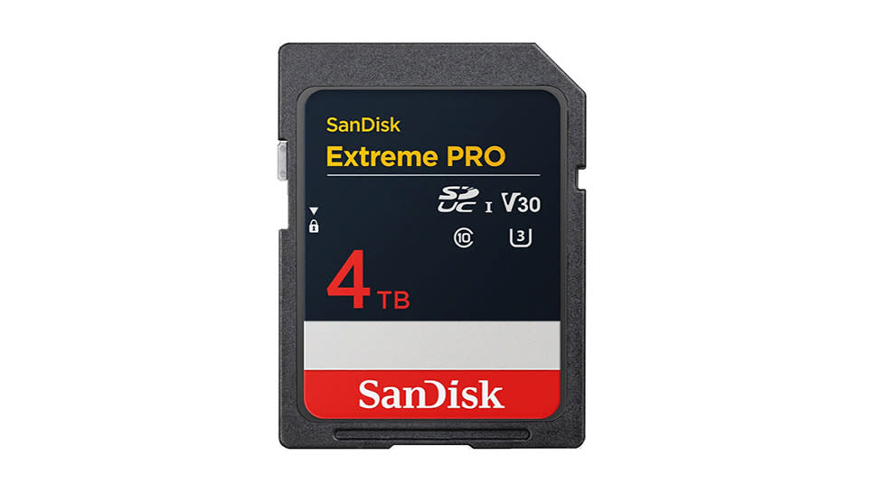  4TB Extreme PRO SDUC UHS-I memory card. 