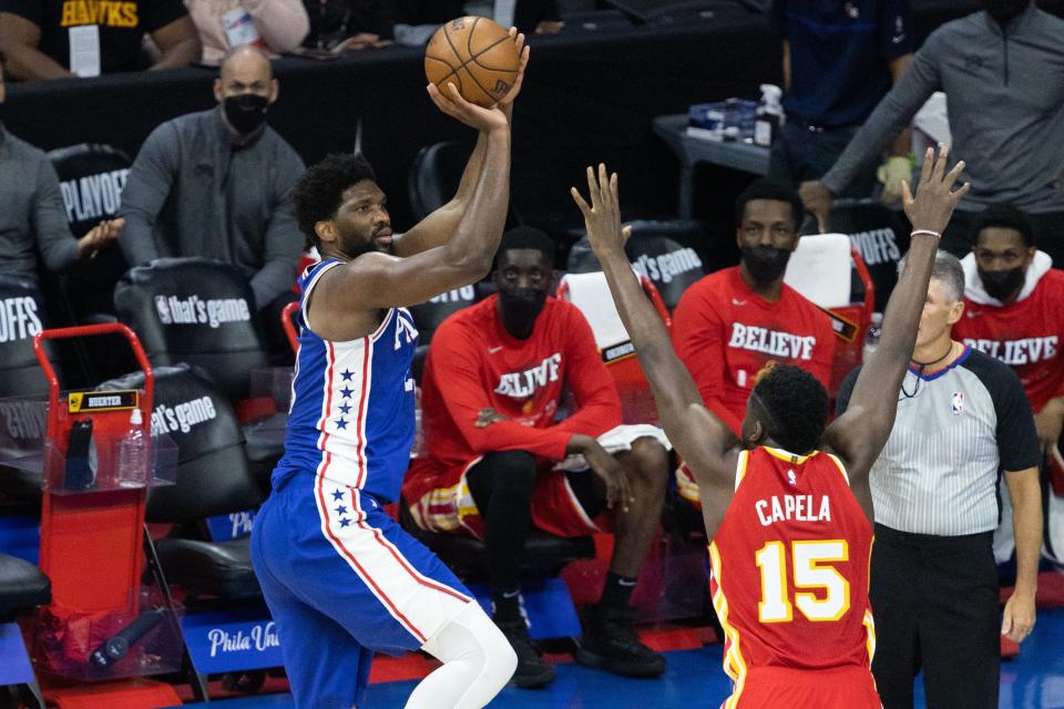 Joel Embiid scored a playoff career-high 40 points for the Sixers.