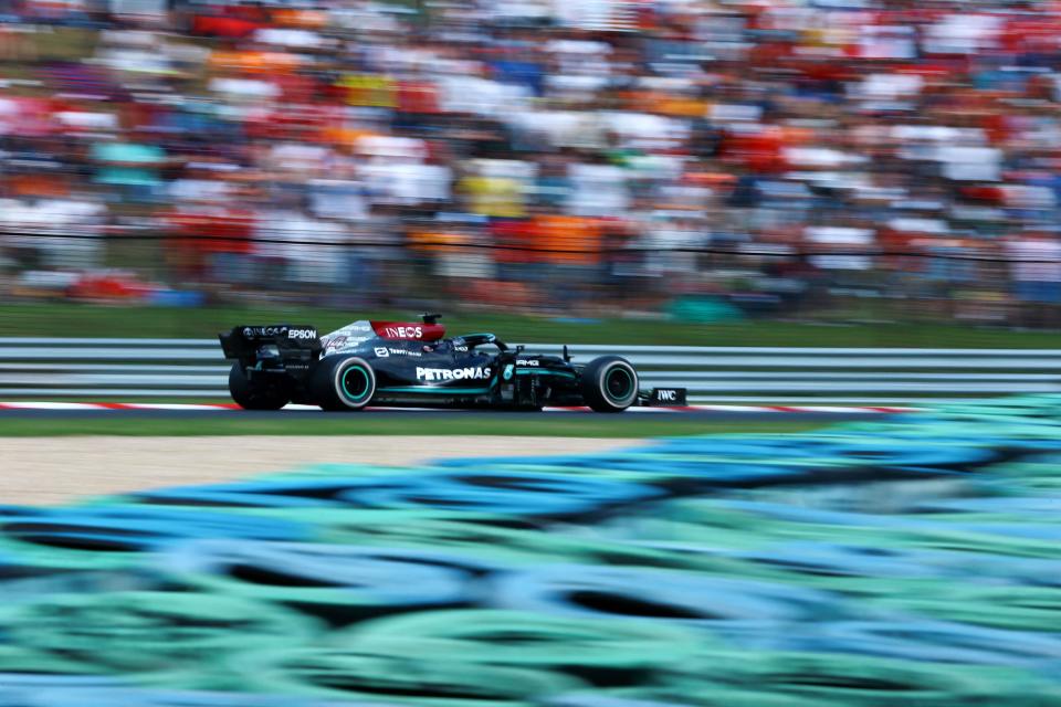 Lewis Hamilton drove a brilliant race, but had to settle for third. (AFP via Getty Images)