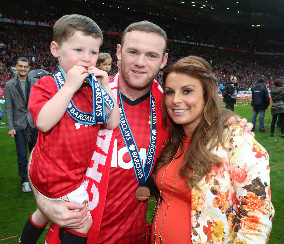 <<enter caption here>> at Old Trafford on May 12, 2013 in Manchester, England.