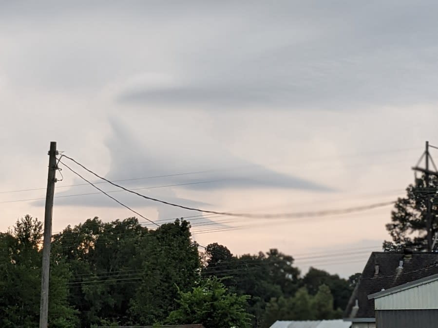 Storm cloud formations in Lakeport on Tuesday morning, courtesy of Mindy K. Watson-Sirmons