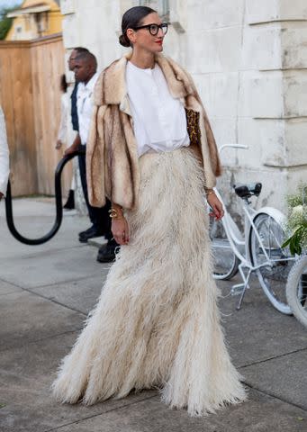 <p>Josh Brastead/WireImage</p> Jenna Lyons attending Solange Knowles' 2014 wedding