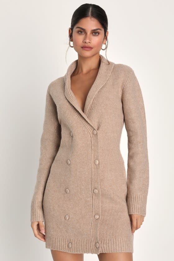 <p><a href="https://go.redirectingat.com?id=74968X1596630&url=https%3A%2F%2Fwww.lulus.com%2Fproducts%2Fwarmest-aesthetic-beige-button-front-cardigan-sweater-mini-dress%2F2198096.html%3Fsrc%3Dgoogle%26ref%3Dproduct3_rr&sref=https%3A%2F%2Fwww.cosmopolitan.com%2Fstyle-beauty%2Ffashion%2Fg46331321%2Fknitted-cardigan-dresses%2F" rel="nofollow noopener" target="_blank" data-ylk="slk:Shop Now;elm:context_link;itc:0;sec:content-canvas" class="link ">Shop Now</a></p><p>Beige Button-Front Cardigan Sweater Mini Dress</p><p>lulus.com</p><p>$79.00</p>