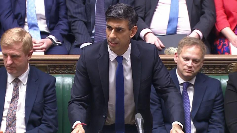 Prime Minister Rishi Sunak updates MPs over the Red Sea shipping attacks in the House of Commons in London. The Prime Minister told MPs all planned targets had been destroyed in the strikes with no reports of civilian casualties, and also explained why he had not informed Parliament before the military action took place. Picture date: Monday January 15, 2024.
