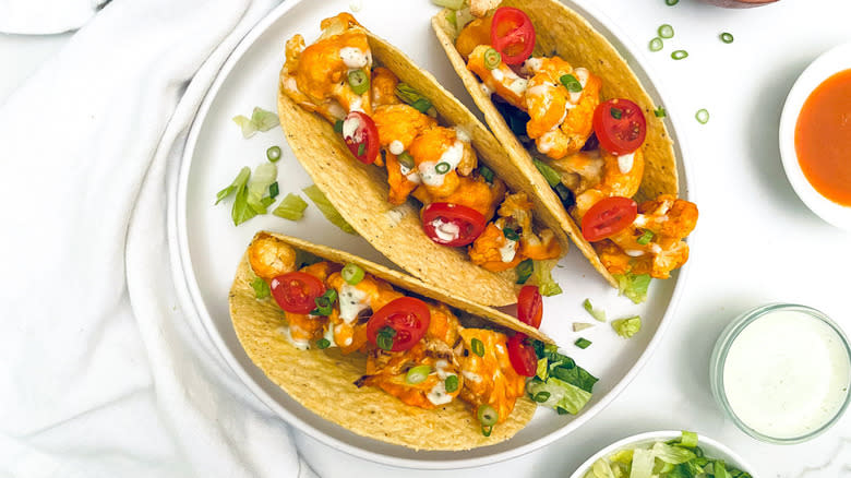 crispy cauliflower tacos