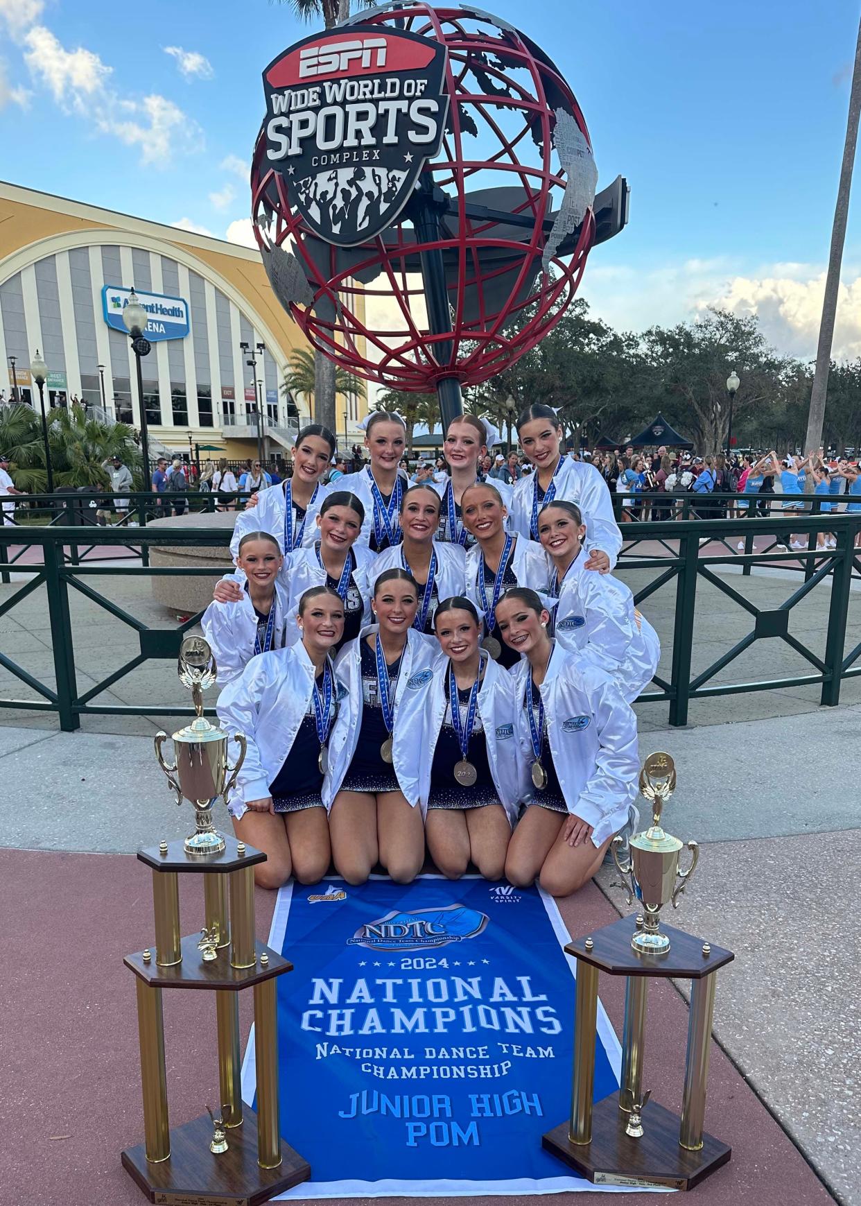 Farragut Middle School dance team wins another national championship in Orlando on Feb. 10, 2024.