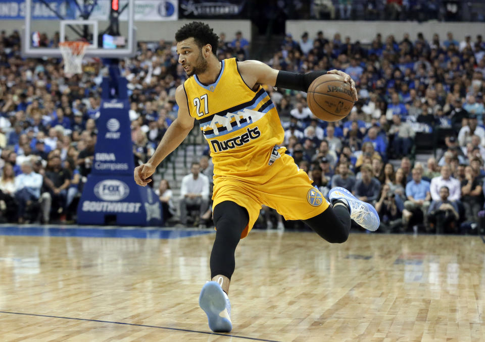 Denver Nuggets guard Jamal Murray should have no problem boosting his production from a solid rookie season. (AP Photo/Tony Gutierrez)