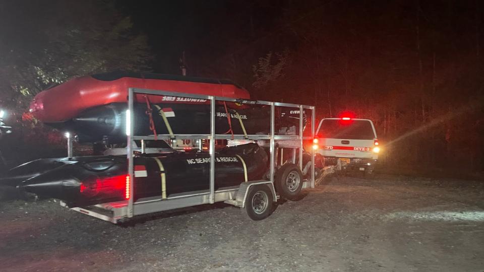Multiple agencies searched for a missing boater Tuesday night on Lake Wylie. Crews will resume the search Wednesday morning.