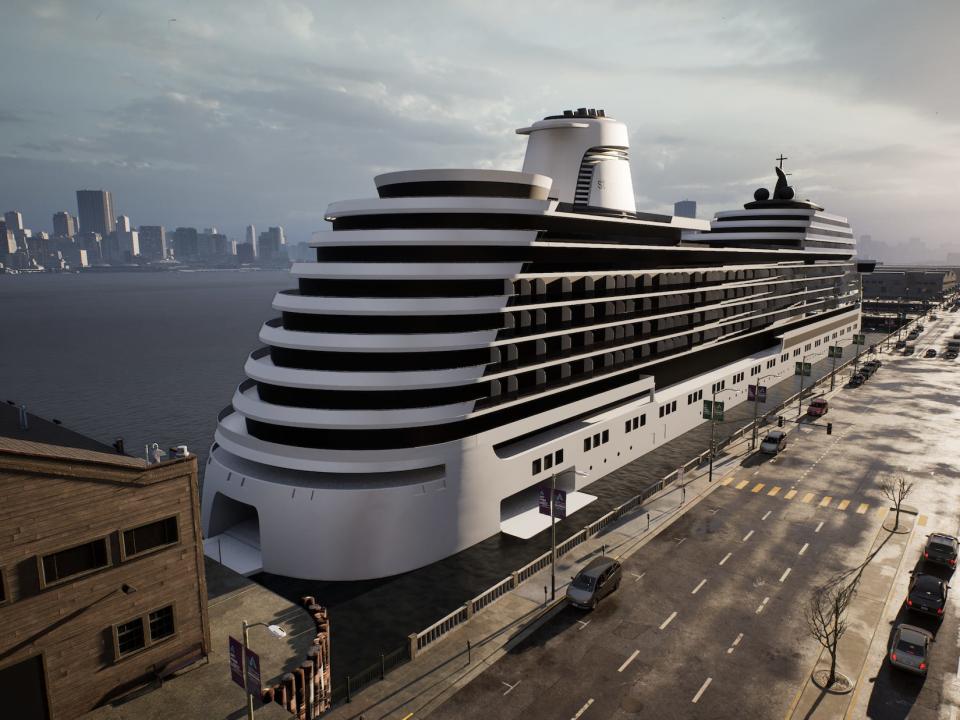 A rendering of Storylines' MV Narrative cruise ship.