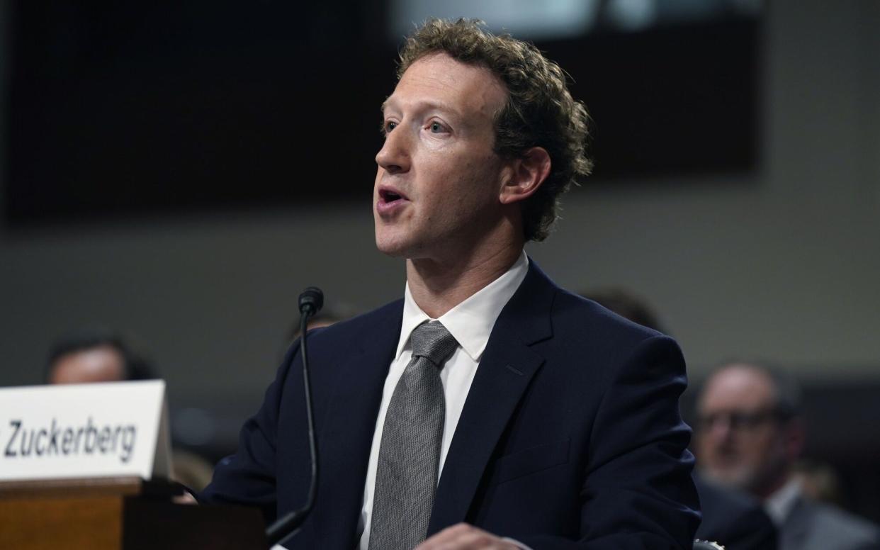 Mark Zuckerberg, chief executive officer of Meta, during a Senate Judiciary Committee hearing