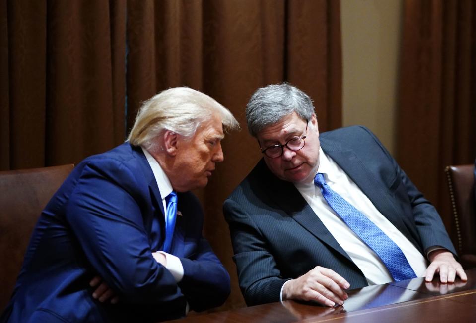 Donald Trump with William Barr