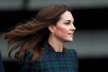 Catherine, Duchess of Cambridge arrives at the "V&A Dundee" museum in Dundee, Scotland, January 29, 2019. REUTERS/Russell Cheyne