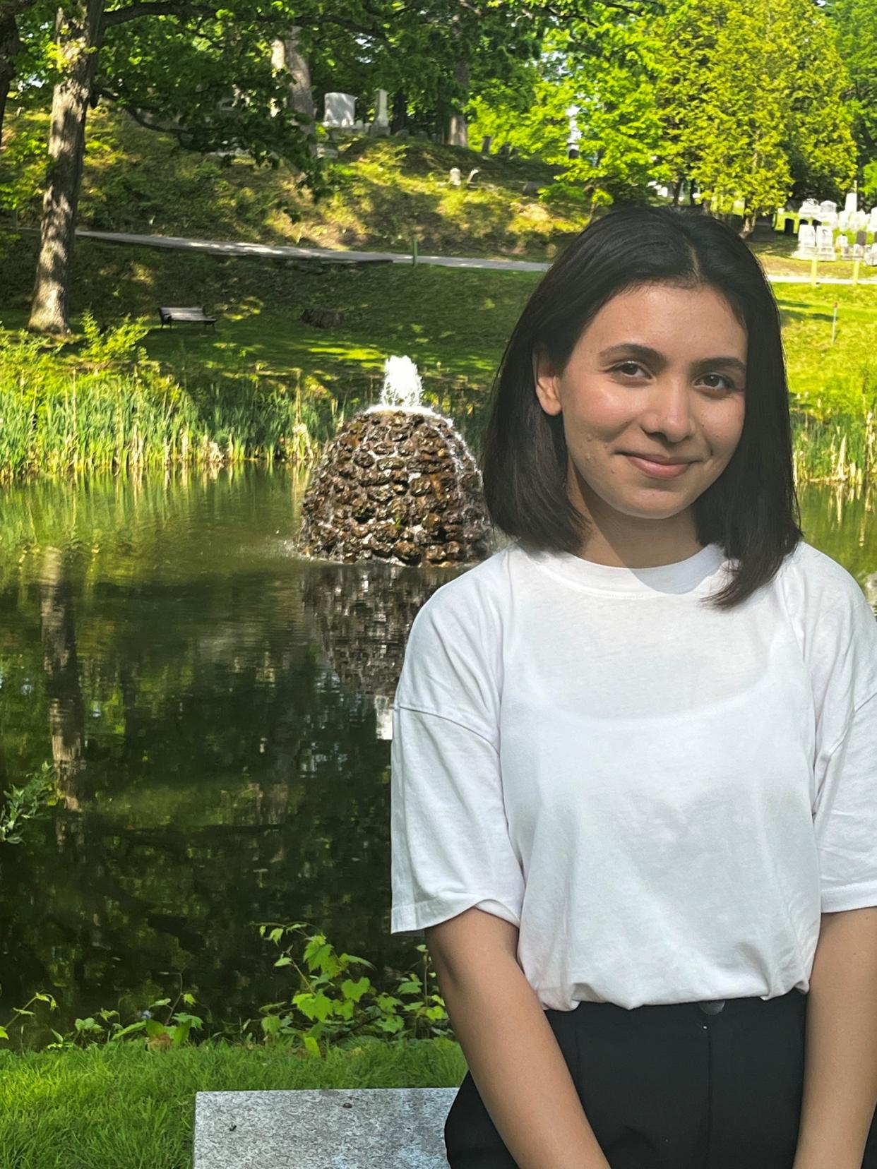 Lucy Manvelian, pictured at Rochester's Mount Hope Cemetery, is an Armenian journalist spending four weeks in spring 2024 working with the Democrat and Chronicle. She is here as part of the U.S.-Armenia Professional Partnership in Journalism Program.