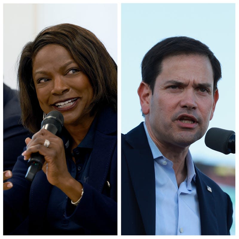 Side by side of Val Demmings and Marco Rubio