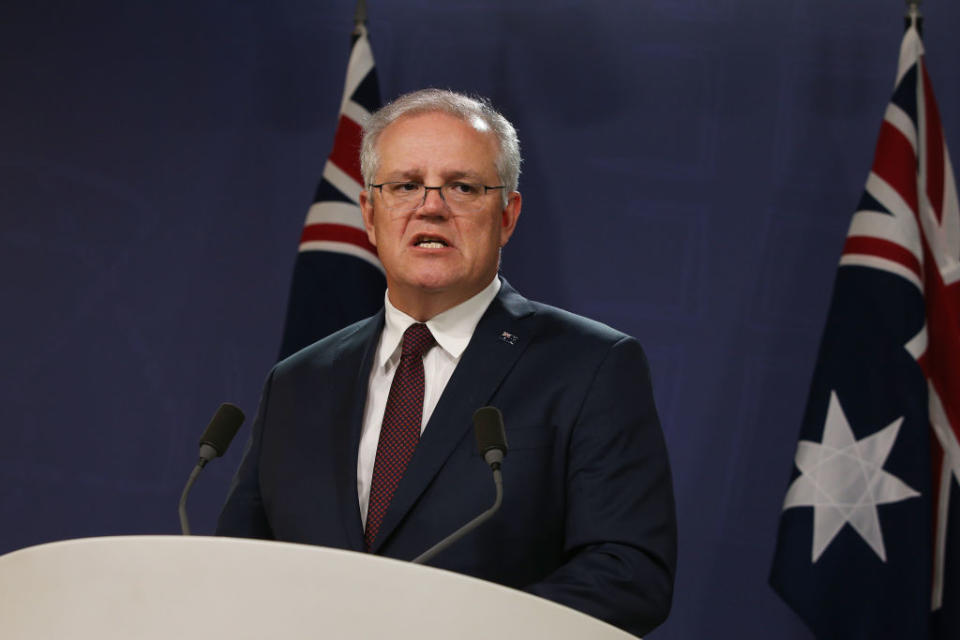 Prime Minister Scott Morrison has warned the nation will have thousands of cases once the borders open. Source: Getty