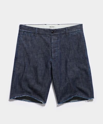 9" Japanese Denim Cutoff Short in Indigo