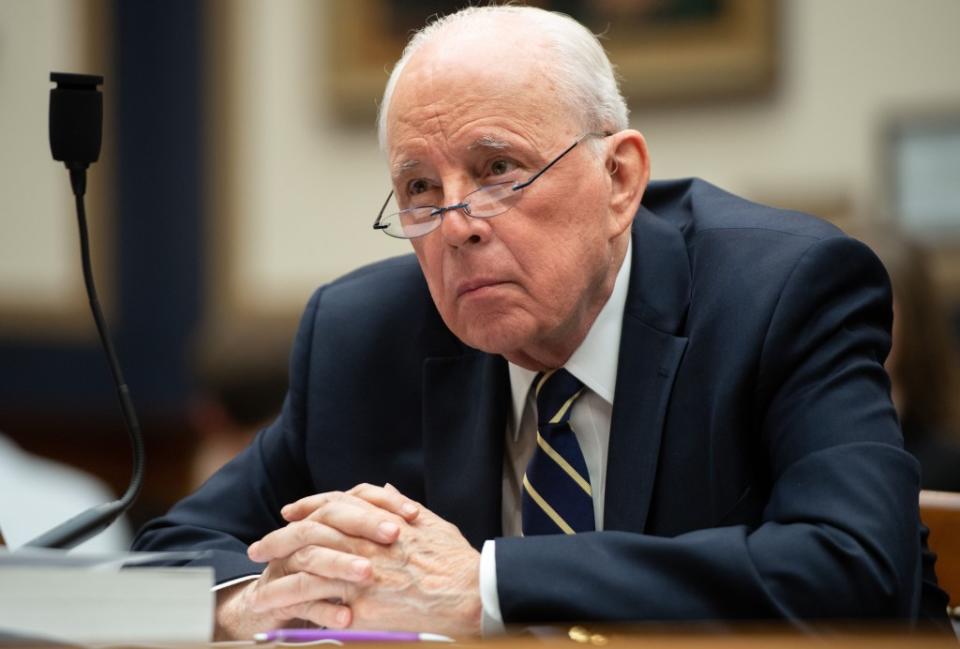 Former White House Counsel John Dean testifies during a House Judiciary Committee. AFP via Getty Images