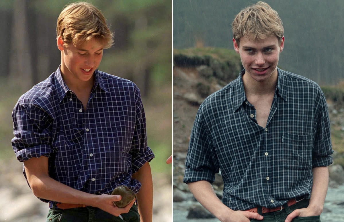 <p>Photo by Tim Graham Photo Library via Getty Images; Keith Bernstein/Netflix</p><p>Prince William at the time of his mother's death is played by <strong>Rufus Kampa </strong>Season 6, Part 1.</p>