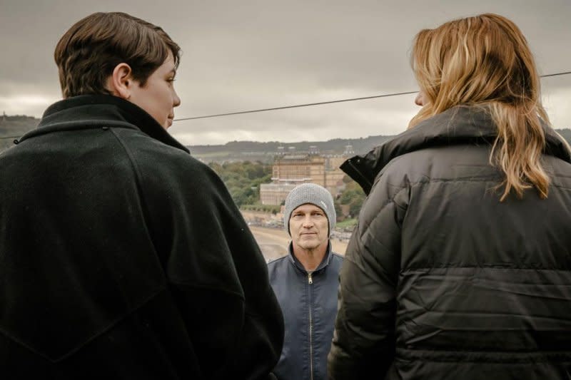 From left to right, Luca Hogan, Stephen Moyer and Anna Paquin filmed "A Bit of Light." Photo courtesy of Quiver Distribution