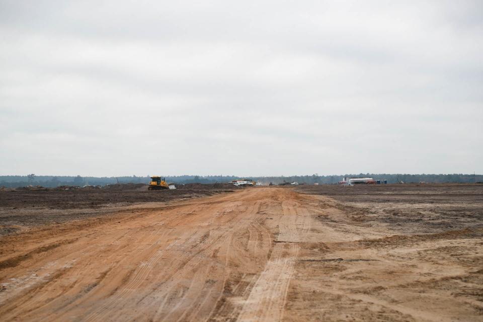 Hundreds of acres of land have been cleared for construction of the Hyundai EV plant in Black Creek.