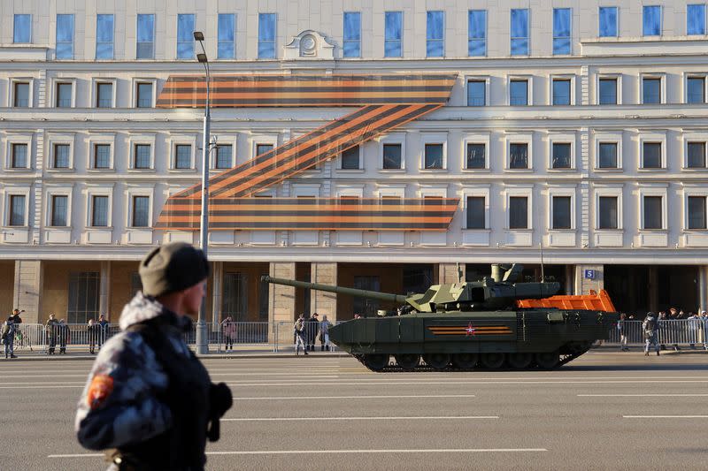 FILE PHOTO: Victory Day military parade rehearsal in Moscow