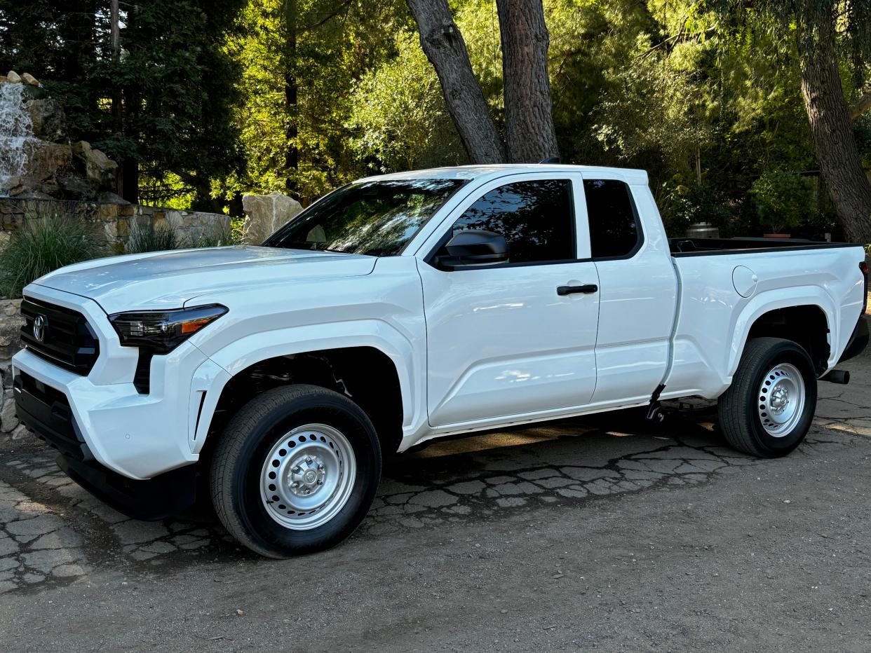 Toyota dropped the Tacoma model with small rear-hinged 'suicide' doors in favor of a two-door cab with storage spasce behind its seats.