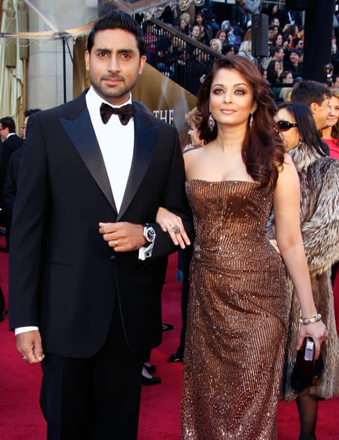 Aishwarya Rai Bachchan (37) and Abhishek Bachchan (35).   Forget the age difference, the pair never look 'ideal' anyways.