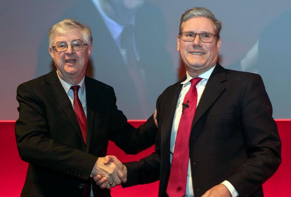 Mark Drakeford with Labour Party leader Sir Keir Starmer (Getty Images)