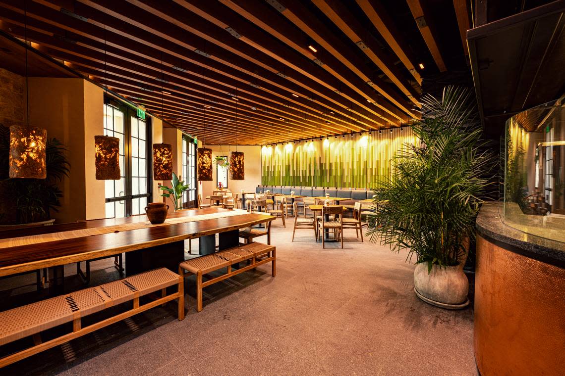 El Patio, the first floor dining area at the new Maiz y Agave restaurant in Coral Gables, which serves more casual Mexican fare.