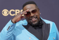 Cedric the Entertainer arrives at the 73rd Primetime Emmy Awards on Sunday, Sept. 19, 2021, at L.A. Live in Los Angeles. (AP Photo/Chris Pizzello)