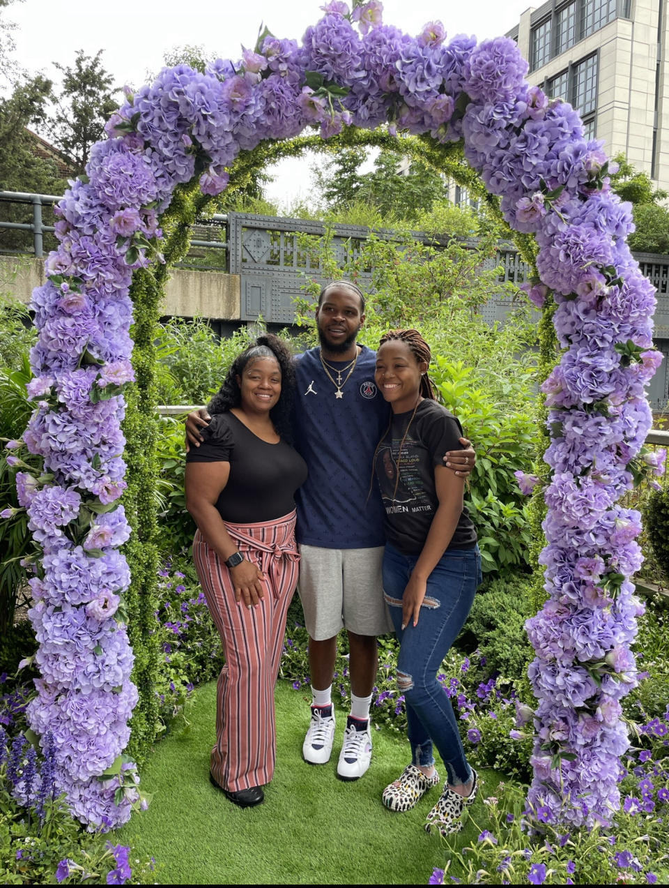 Tamika Palmer, Kenneth Walker and Ju'Niya Palmer at 