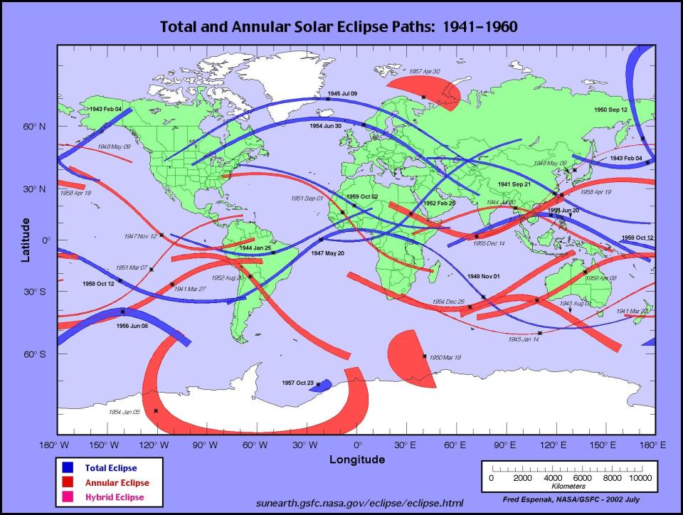 A total solar eclipse last passed through Michigan on June 30, 1954, when the path of totality included the western Upper Peninsula.