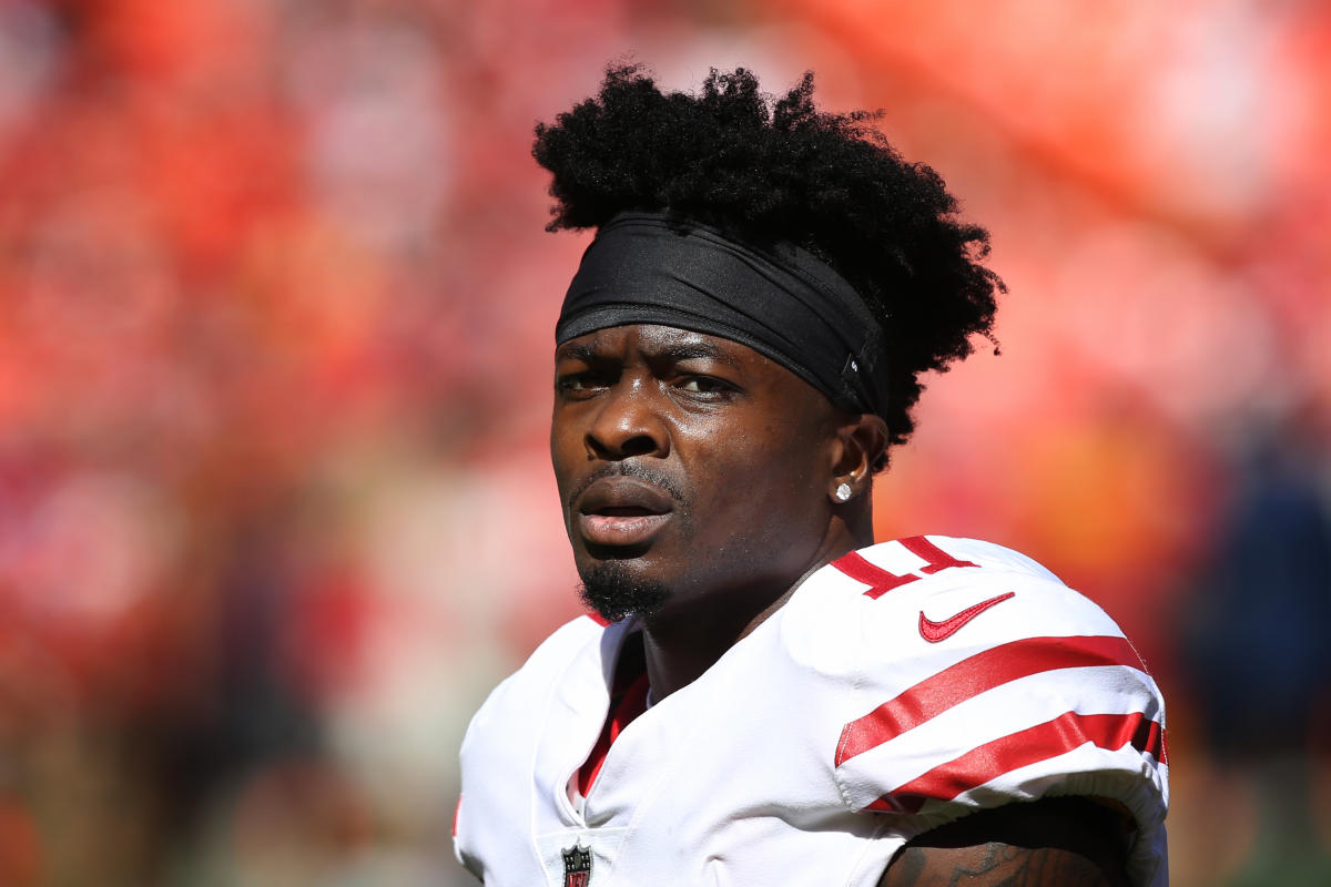 49ers' Marquise Goodwin pays tribute to wife's strength after loss of son