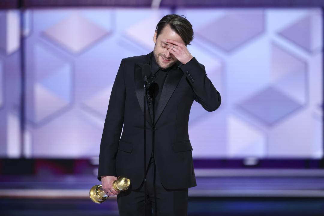 Kieran Culkin accepts the award for Best Performance by a Male Actor in a Television Series, Drama for 