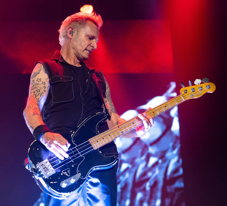 Green Day performs at the Harley-Davidson Homecoming Festival celebrating the company's 120th anniversary on Friday July 14, 2023 at Veterans Park in Milwaukee, Wis.