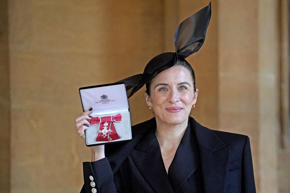 Vicky McClure receiving her MBE at Windsor Castle in December (PA)