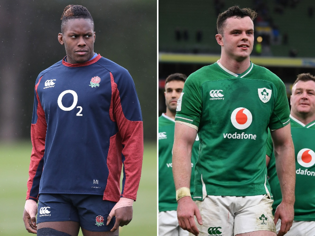 England's Maro Itoje and Ireland's James Ryan: Getty Images/AFP