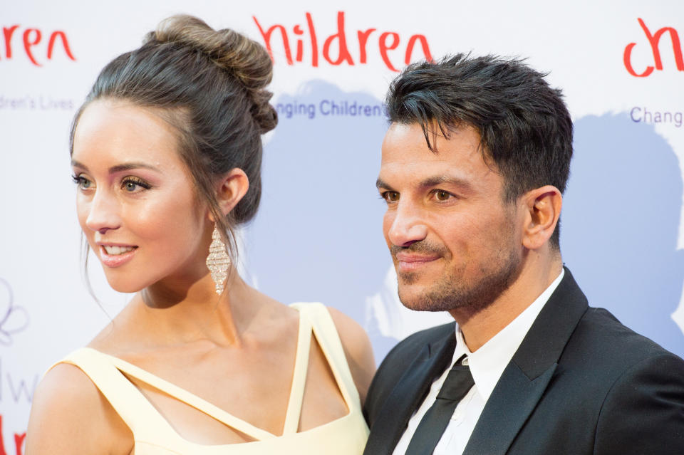 LONDON, ENGLAND - MAY 25:  (L-R) Emily MacDonagh and Peter Andre attend the Caudwell Children Butterfly Ball at Grosvenor House, on May 25, 2017 in London, England.  (Photo by Jeff Spicer/Getty Images)