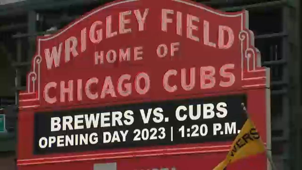 Opening Day Chicago Cubs win 1st game of the season at Wrigley Field