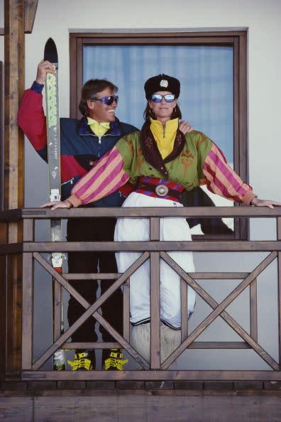 alpine ski champion max rieger on the balcony