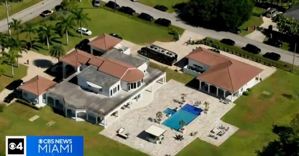 The Broward County Sheriff’s Office and Davie police SWAT served arrest and search warrants at the luxurious Southwest Ranches property as part of an investigation. CBS News