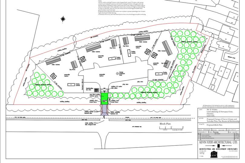 Artist's impression of the planning application for gypsy and traveller site