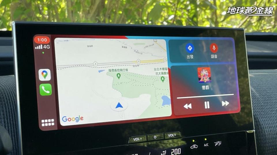 中央配備有12.3吋液晶螢幕，這組螢幕可以用來顯示Appla CarPlay以及Android Auto等手機連結功能。(圖片來源/ 地球黃金線)
