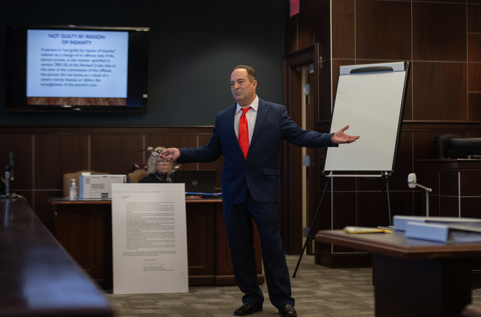 Prosecutor Stephen Michniak delivers closing arguments in the Donald Small trial on Wednesday, Dec. 20.