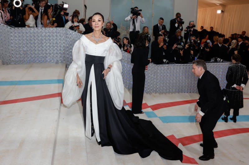 Michelle Yeoh attends the Costume Institute Benefit at the Metropolitan Museum of Art in May. File Photo by John Angelillo/UPI