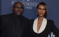 NEW YORK, NEW YORK - FEBRUARY 05: Edward Enninful, Iman attend the 2020 amfAR New York Gala on February 05, 2020 in New York City. Photo: Jeremy Smith/imageSPACE/Sipa USA