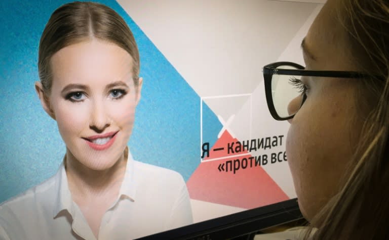 Socialite television star Ksenia Sobchak, who has thrown her hat into the presidential race, calls herself "the candidate against all"